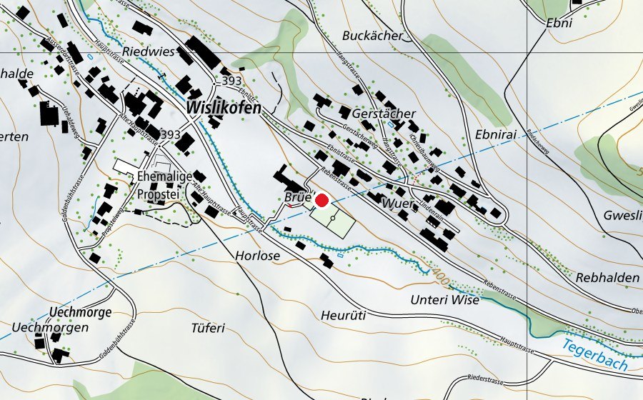 Karte mit dem Standort von Kreisprimarschule Chrüzlibach (Schule)