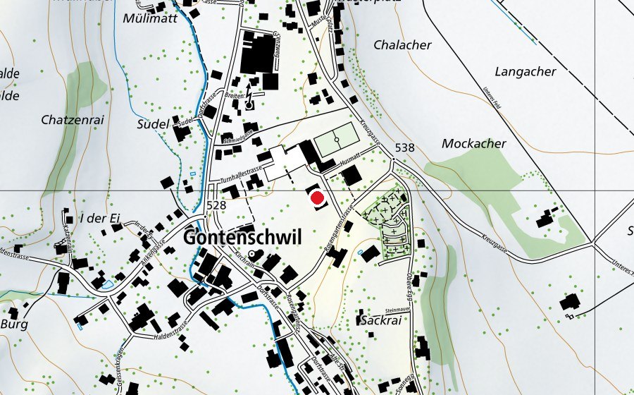 Map showing the location of Kreisschule Homberg (School)
