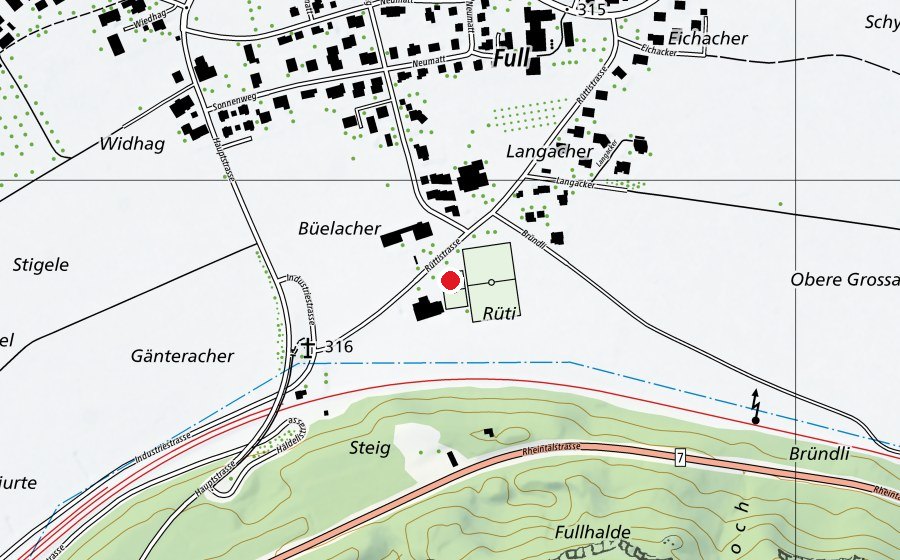 Mappa con la posizione di Kreisschule Leibstadt / Full-Reuenthal (Scuola)