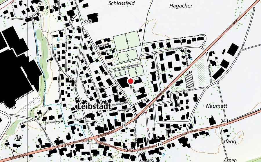 Mappa con la posizione di Kreisschule Leibstadt / Full-Reuenthal (Scuola)