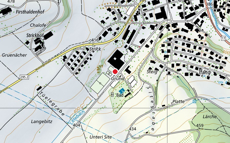 Mappa con la posizione di Kreisschule Surbtal (Scuola)