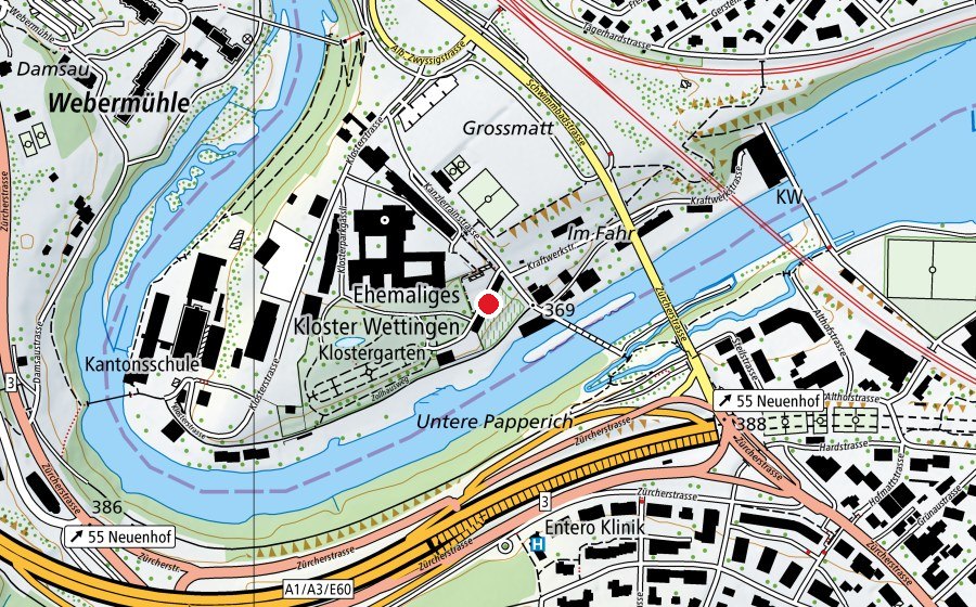 Map showing the location of KSWE Ostschöpfe (School)