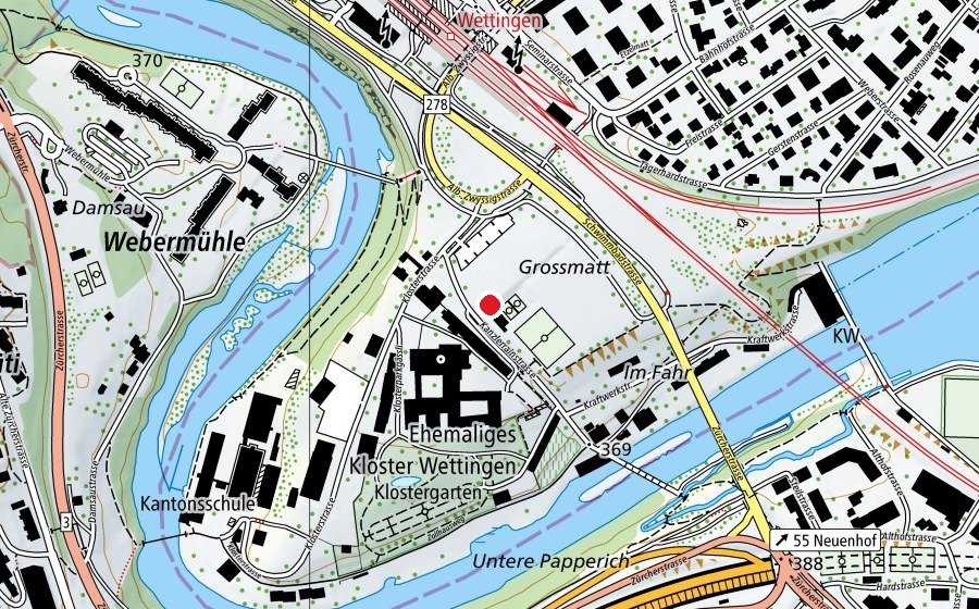 Map showing the location of KSWE Turnhallen (School)