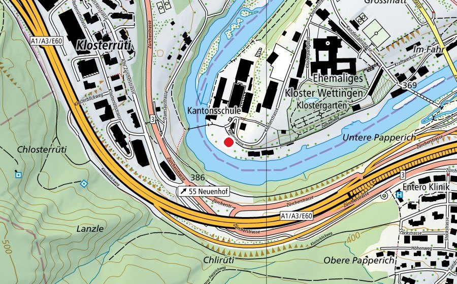 Map showing the location of KSWE X (School)