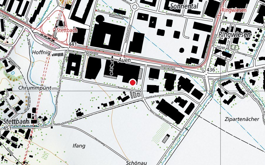 Carte indiquant l’emplacement de Kursräume VELEDES (École)