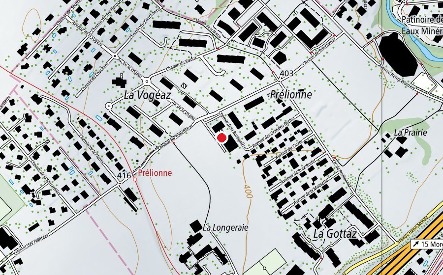Map showing the location of La Burtignière (School)