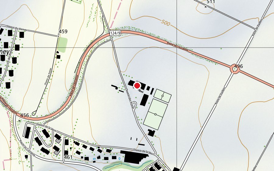 Carte indiquant l’emplacement de La Lechire (École)
