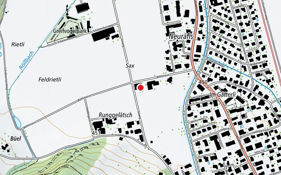 Karte mit dem Standort von La Nave (Schule)