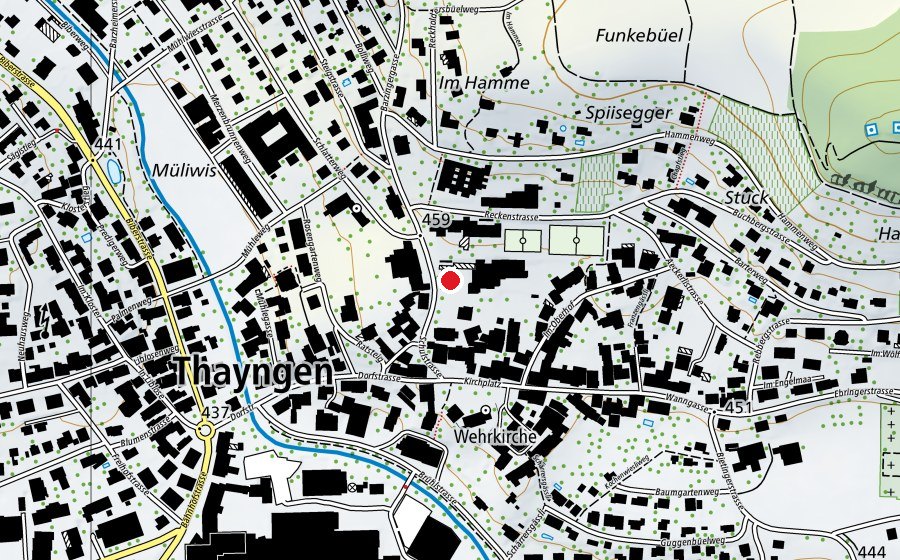 Map showing the location of Lammschulhaus (School)