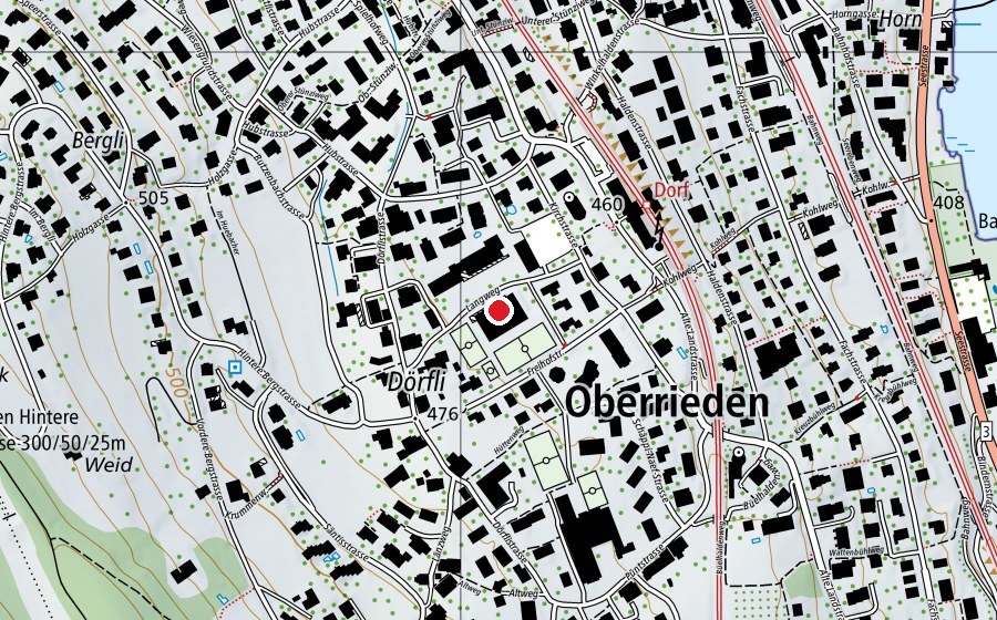 Carte indiquant l’emplacement de Langweg (École)