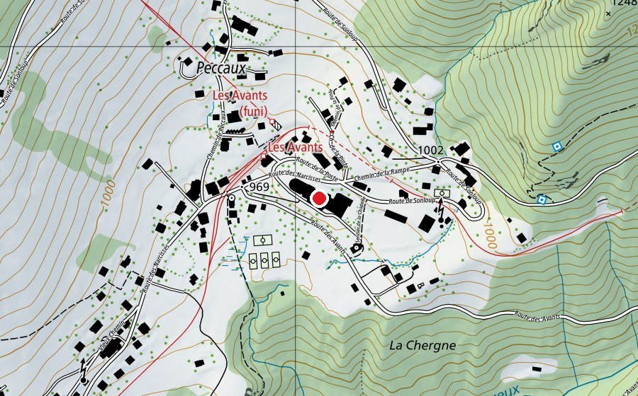 Carte indiquant l’emplacement de Le Châtelard (École)