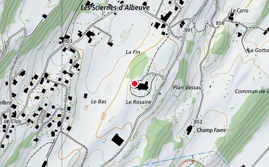 Carte indiquant l’emplacement de Le Rosaire (Haut-Lac International Centre) (École)