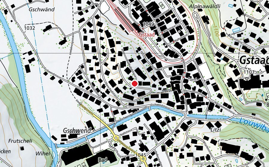 Carte indiquant l’emplacement de Le Rosey - Winter Campus Gstaad (École)
