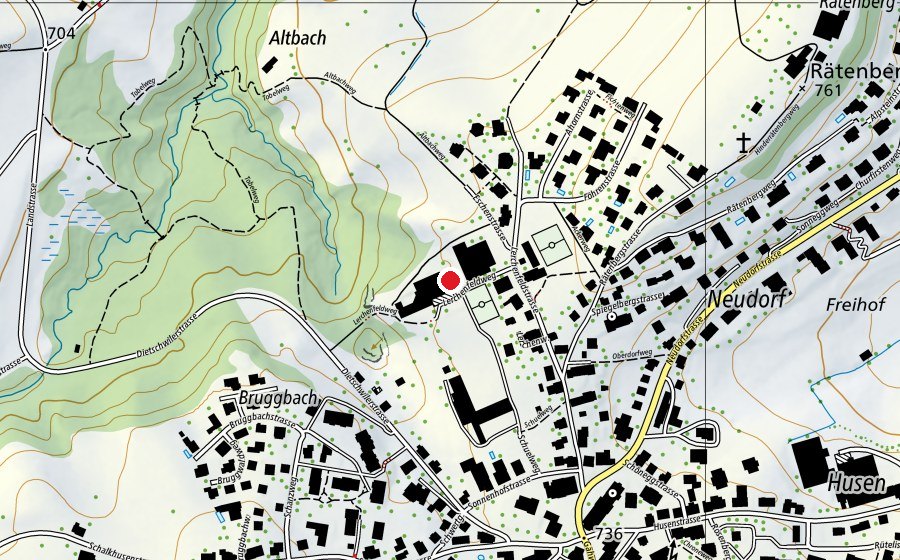 Map showing the location of Lerchenfeld (School)