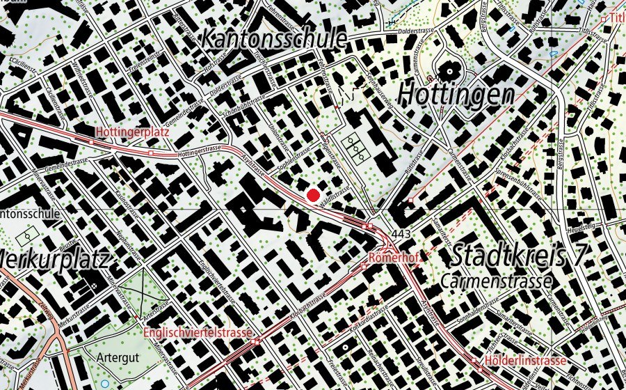 Carte indiquant l’emplacement de LernCenter Zürich (École)