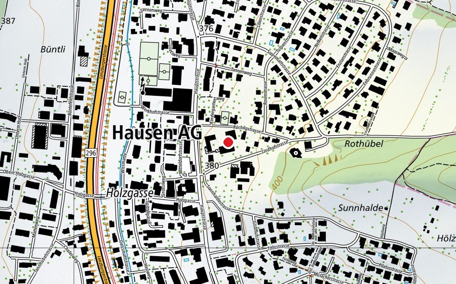 Mappa con la posizione di Lindhofschulhaus (Scuola)