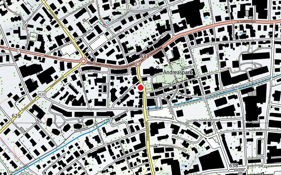 Map showing the location of Malatelier Marianna Caruzzo (School)