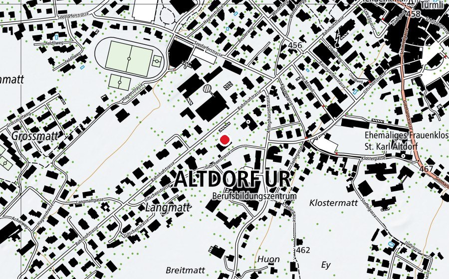 Map showing the location of Marianisten (School)