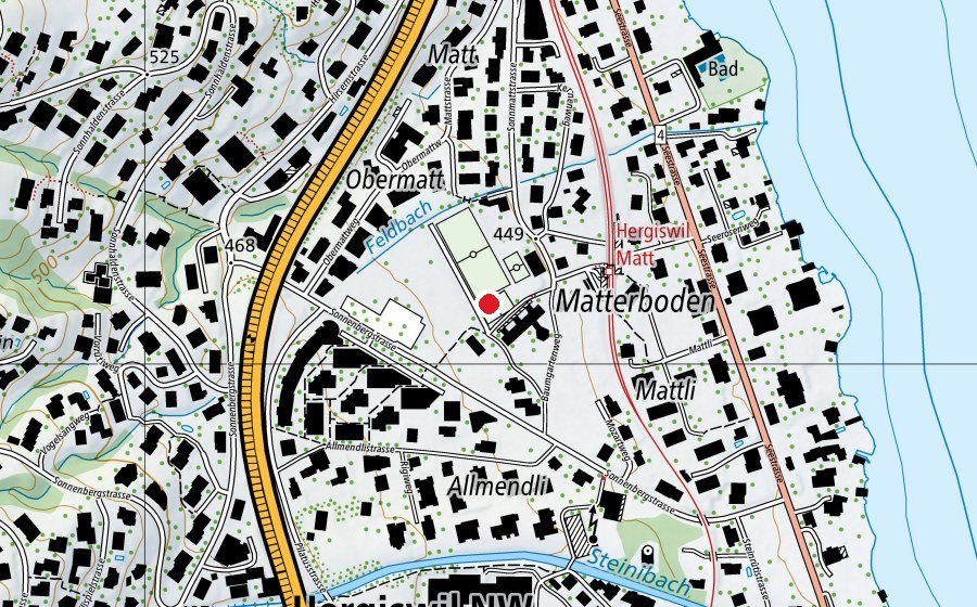 Carte indiquant l’emplacement de Matt (École)