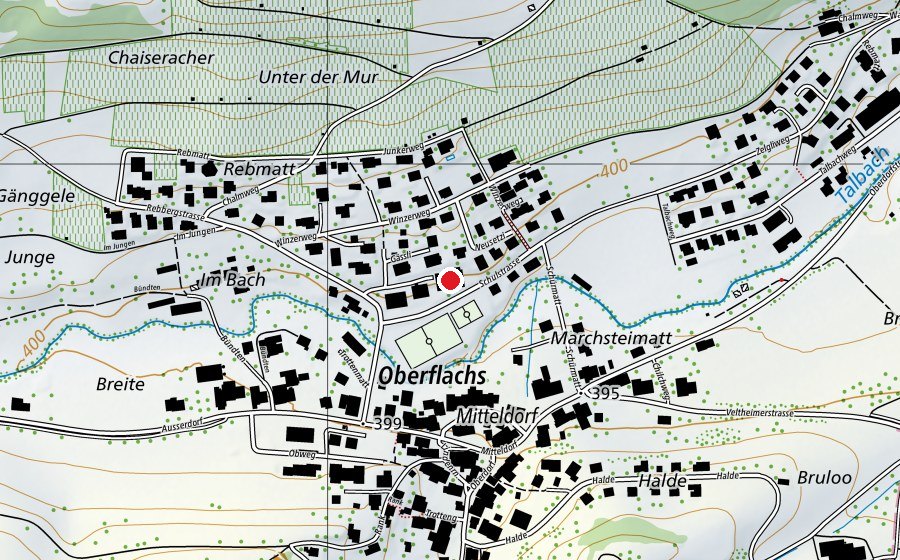 Mappa con la posizione di Mehrzweckhalle (Scuola)