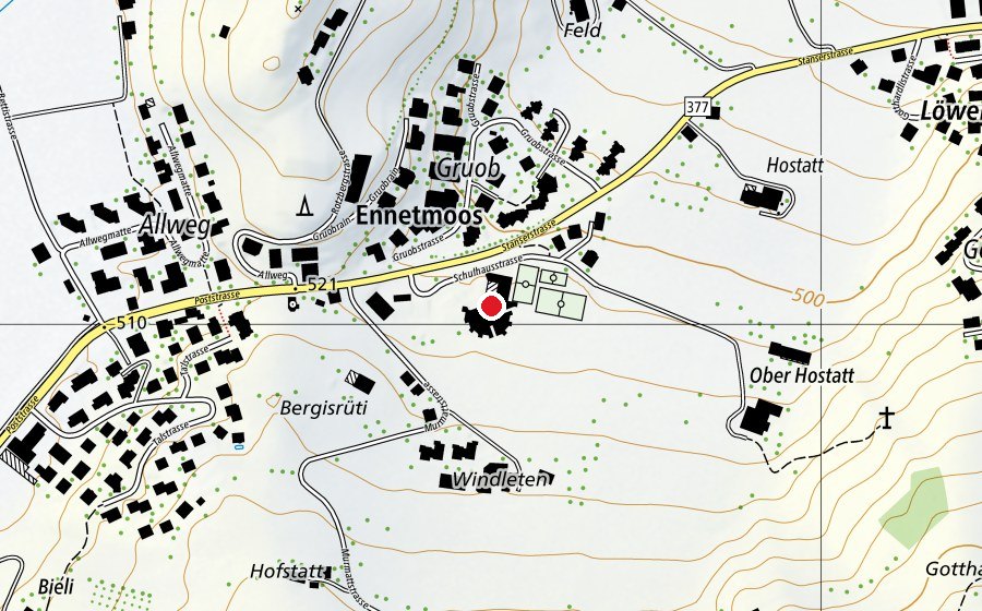 Map showing the location of Morgenstern (School)