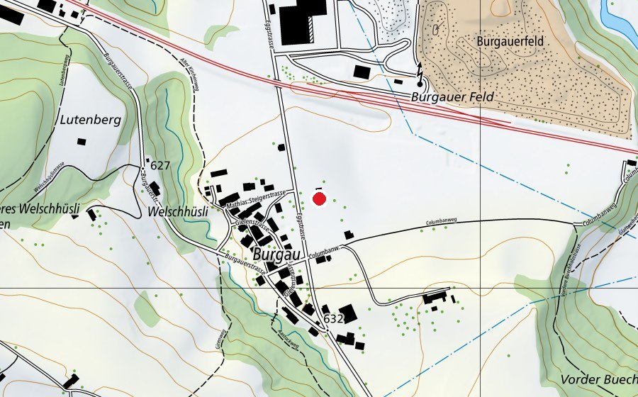 Carte indiquant l’emplacement de Mosaik-Schule Burgau (École)