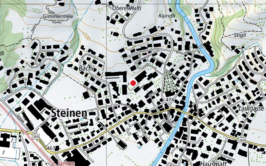 Mappa con la posizione di MPS Steinen (Scuola)