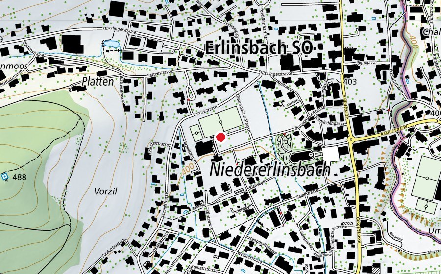 Mappa con la posizione di Mühlematt (Scuola)