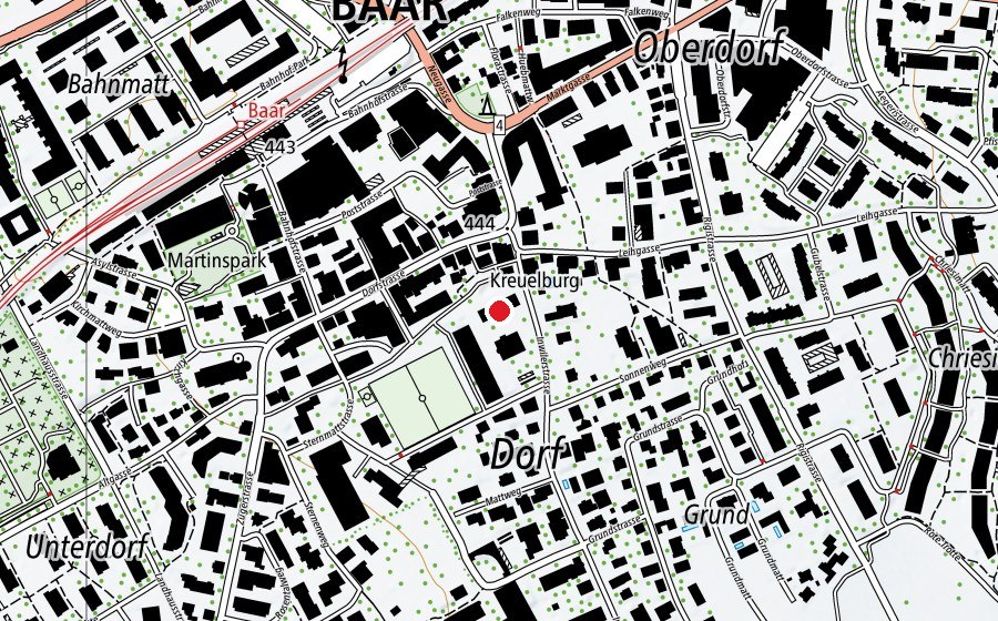 Carte indiquant l’emplacement de Musikschule (École)