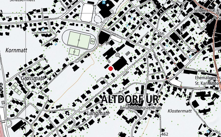 Carte indiquant l’emplacement de Musikschule Uri (École)