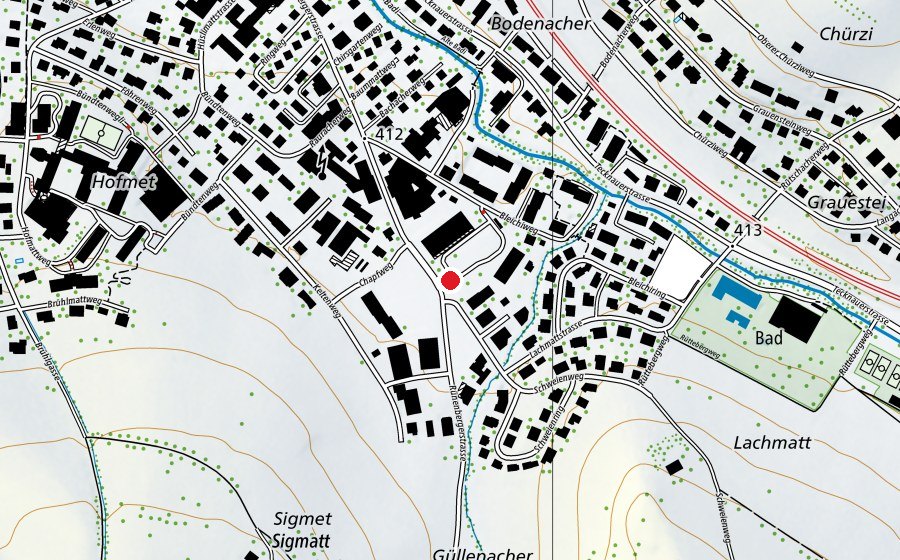 Mappa con la posizione di Musikschule Züghuus (Scuola)