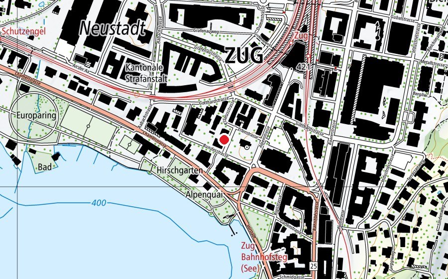 Carte indiquant l’emplacement de Musikschule (École)