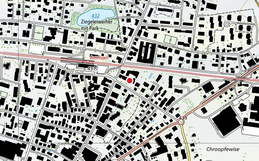 Karte mit dem Standort von Nachhilfzentrum (Schule)