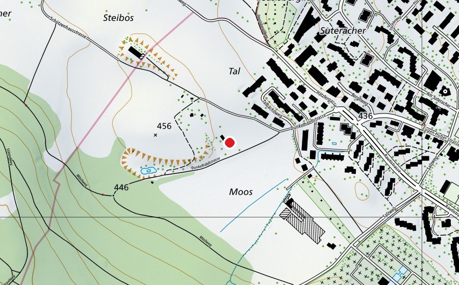 Karte mit dem Standort von Naturschule Dunkelhölzli (Schule)