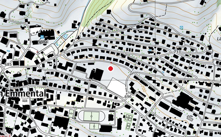 Mappa con la posizione di neue HPS (Scuola)