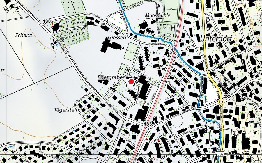 Carte indiquant l’emplacement de Nordtrakt (École)