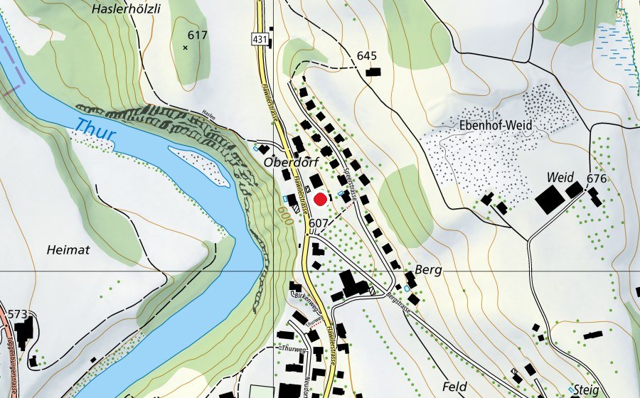 Carte indiquant l’emplacement de Oberdorf (École)