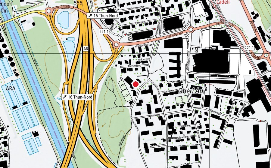 Mappa con la posizione di Obere Au (Scuola)
