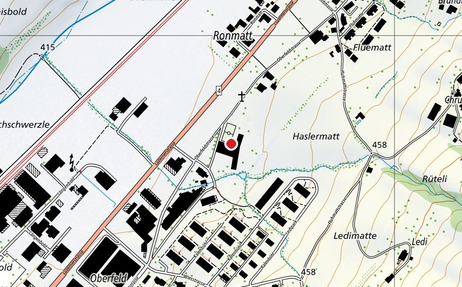 Mappa con la posizione di Oberfeld (Scuola)