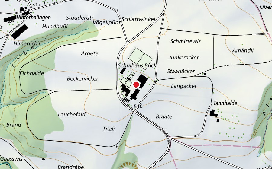 Map showing the location of Oberstufe Halingen (School)