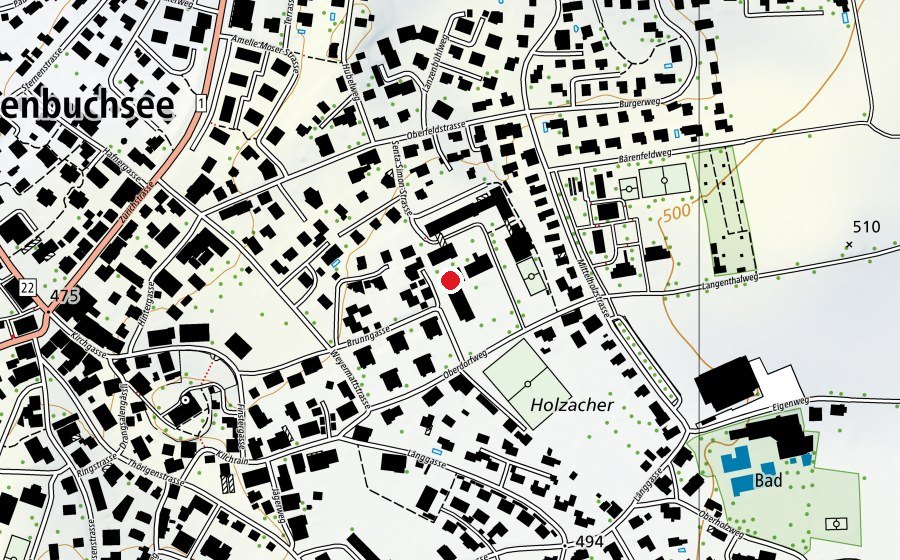 Map showing the location of Oberstufe Musik (School)