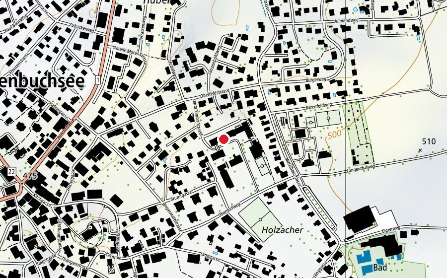 Karte mit dem Standort von Oberstufe Nord Hauptgebäude (Schule)