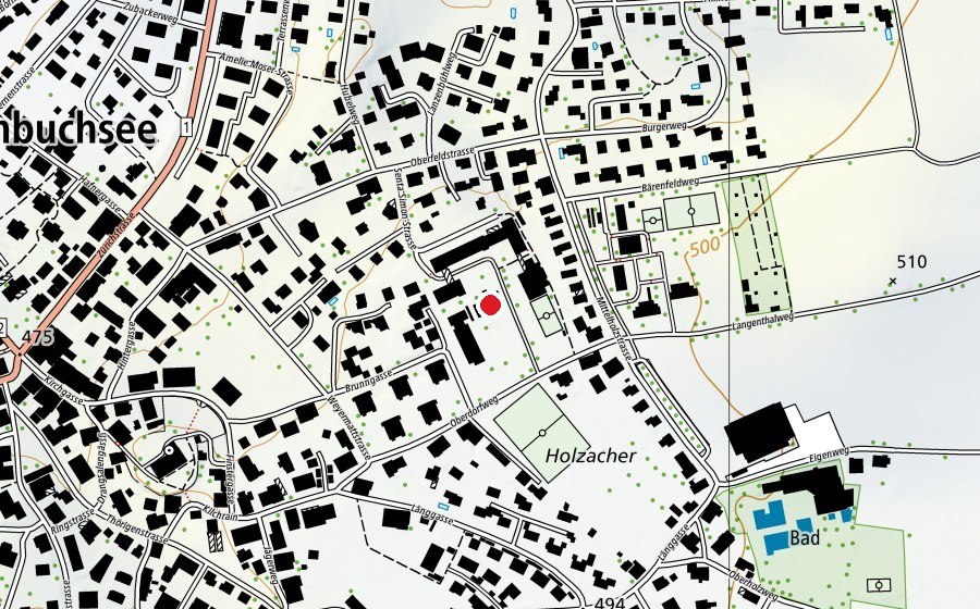 Mappa con la posizione di Oberstufe Spezialtrakt (Scuola)