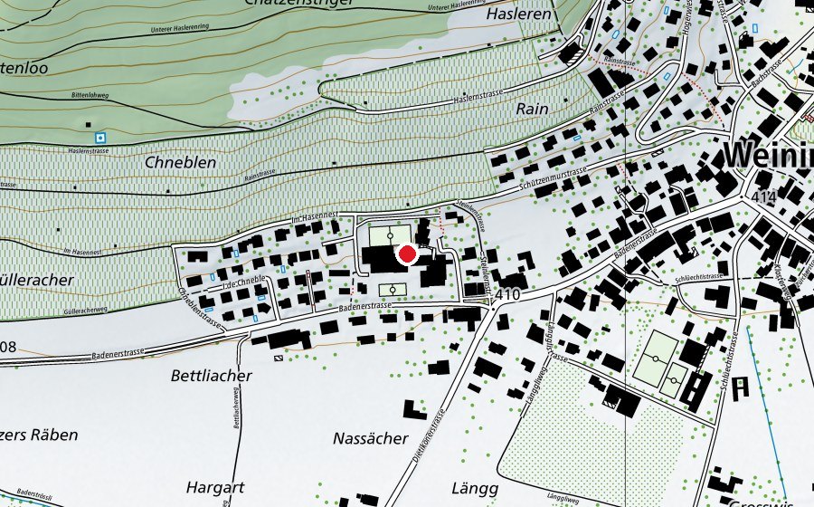 Mappa con la posizione di Oberstufe Weiningen (Scuola)