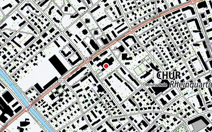Mappa con la posizione di Oberstufenschule Florentini (Scuola)