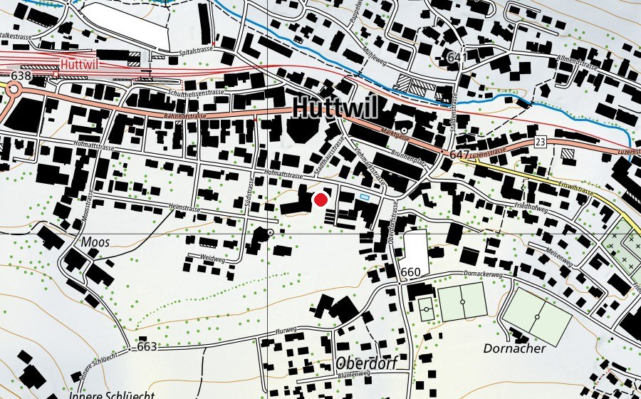 Mappa con la posizione di Oberstufenschule Hofmatt (Scuola)