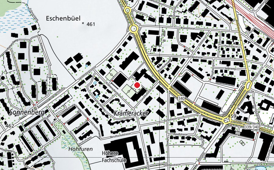 Mappa con la posizione di Oberstufenschule Krämeracher (Scuola)