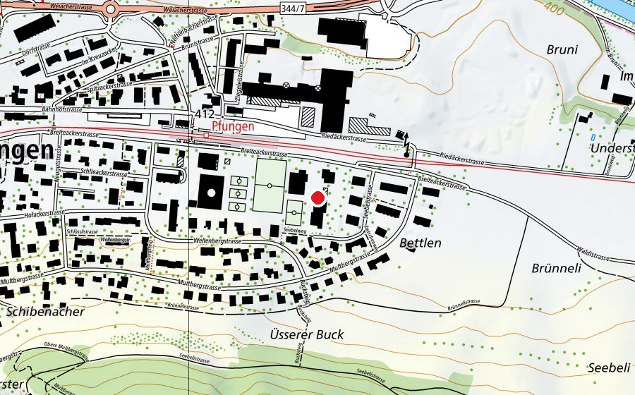 Carte indiquant l’emplacement de Oberstufenschule Seebel (École)
