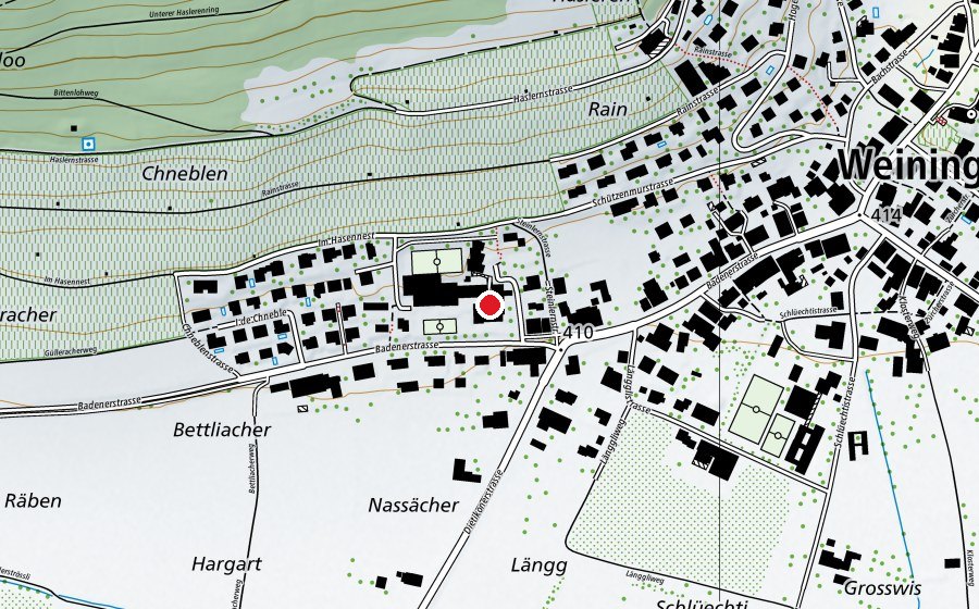 Mappa con la posizione di Oberstufenschule Weiningen Ostrakt (Scuola)