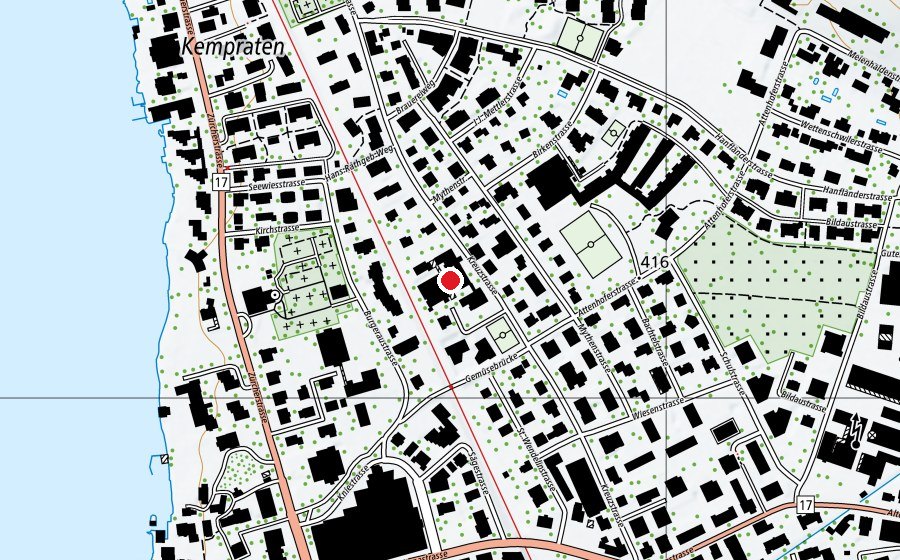 Mappa con la posizione di Oberstufenschulhaus Kreuzstrasse (Scuola)